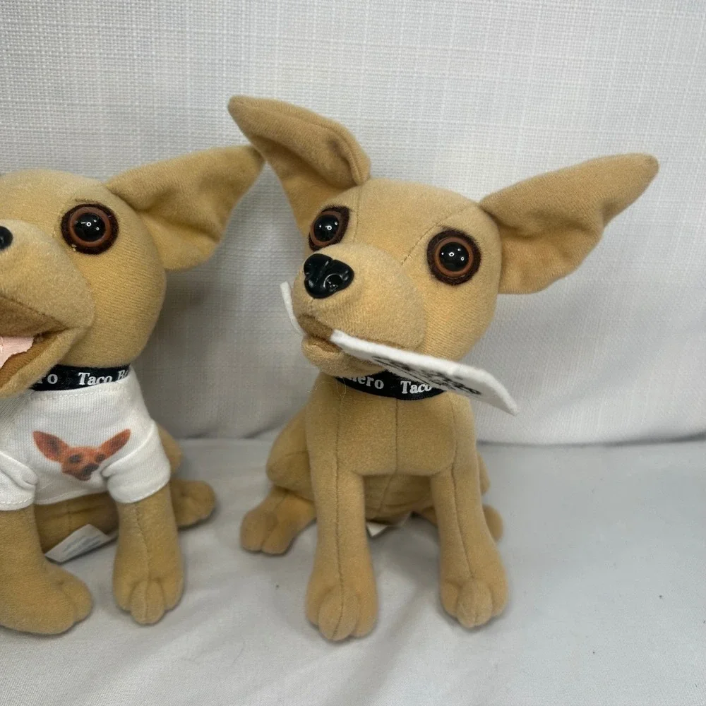 Vintage Taco Bell Chihuahua Plush Set of 3 Yo Quiero Taco Bell 90s Collectibles